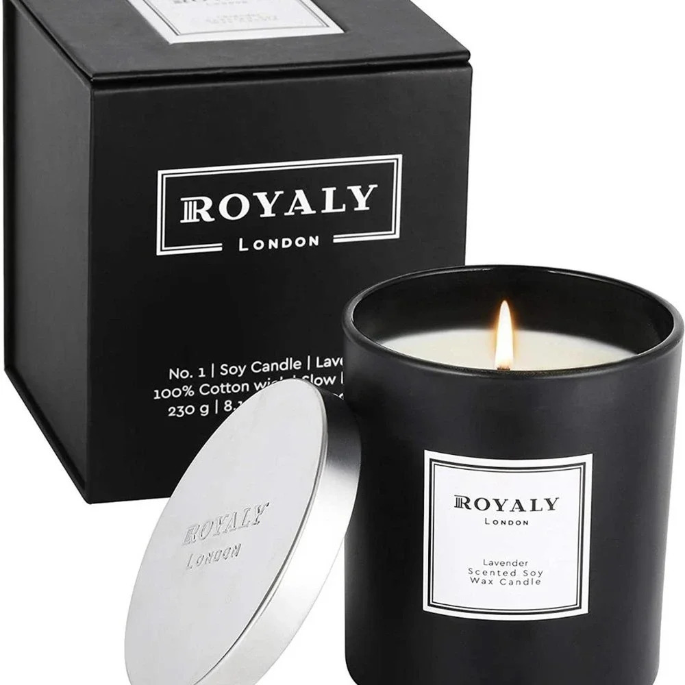 Luxury Scented Soy Wax Lavender Jar Candle